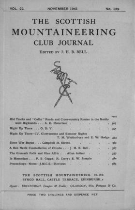 SMCJ Number 132 - Vol 22 - Nov 1941 cover